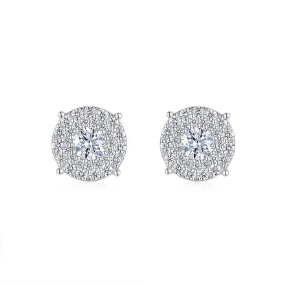 0.5Ct Moissanite Stud Earrings 925 Sterling Silver 18K Gold Plated Hypoallergenic