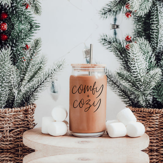 17oz Glass Tumbler With Bamboo Lid, 2 Stainless Straws And Straw Cleaner
