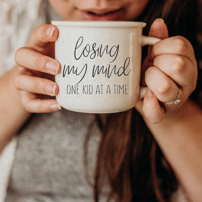 Funny Parent Coffee Mug 14.5oz Losing My Mind One Kid At A Time Ceramic