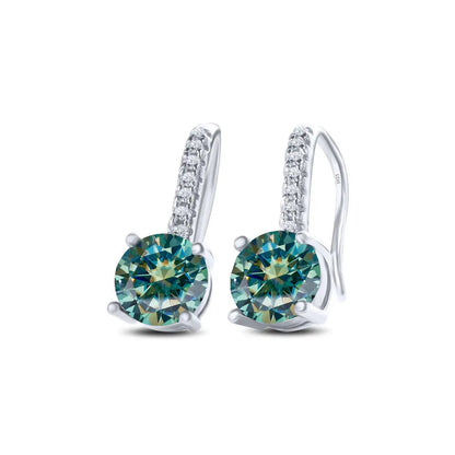 1ct D Color Moissanite 925 Sterling Silver Drop Earrings for Women Wedding