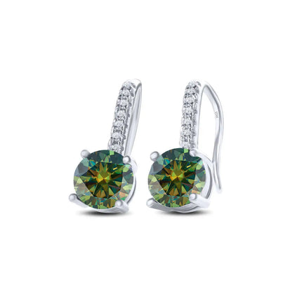 1ct D Color Moissanite 925 Sterling Silver Drop Earrings for Women Wedding
