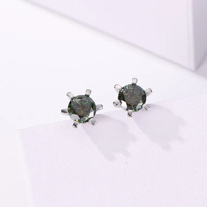 1ct D VVS Moissanite Stud Earrings 925 Sterling Silver 3EX Cut Women Daily