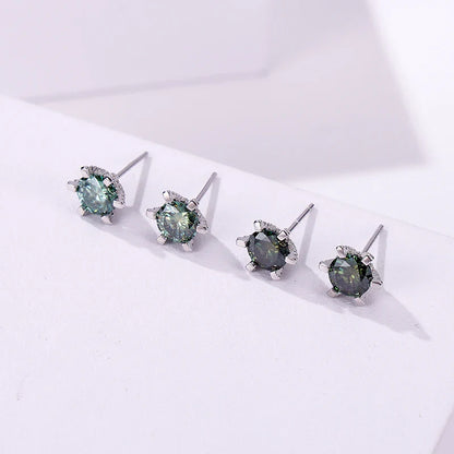 1ct D VVS Moissanite Stud Earrings 925 Sterling Silver 3EX Cut Women Daily