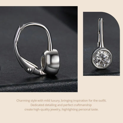 1CT Moissanite Drop Dangle Earrings 925 Sterling Silver Wedding Bridal Gift