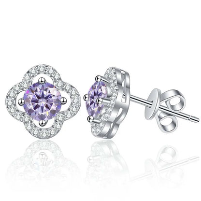 1ct Moissanite Stud Earrings For Women 925 Sterling Silver Wedding Gift