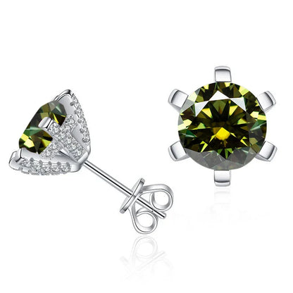 1ct D VVS Moissanite Stud Earrings 925 Sterling Silver 3EX Cut Women Daily