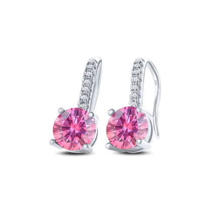 1ct D Color Moissanite 925 Sterling Silver Drop Earrings for Women Wedding