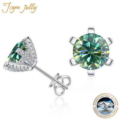1ct D VVS Moissanite Stud Earrings 925 Sterling Silver 3EX Cut Women Daily