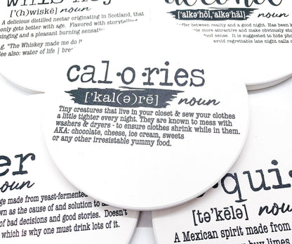 Funny Drink Definition Coasters Set Dictionary Quote Coasters For Bar And Countertop Decor