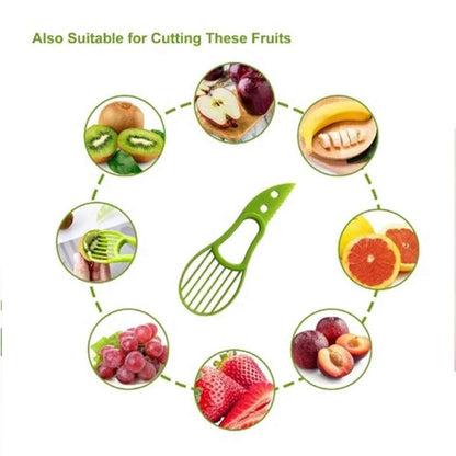 Avocado Slicer 3-in-1 Safe Plastic Blade Cutter Splitter Fan Slicer BPA Free
