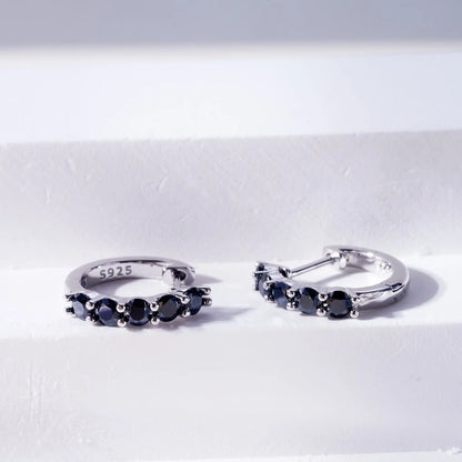 3mm Black Moissanite Stud Earrings 925 Sterling Silver Certified Gift