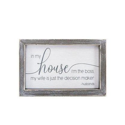 Funny Marriage Rules Wood Sign Framed Rustic Home Decor Husband Wife Humor Wall Plaque Gift