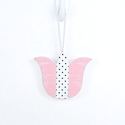 Easter Wooden Hanging Ornaments Set Rustic Spring Home Decor Bunny Egg Chick Handmade