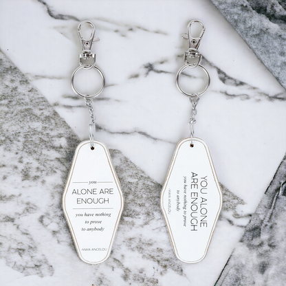 Wooden Inspirational Keychains Double Sided Engraved Motivational Messages Vertical Horizontal