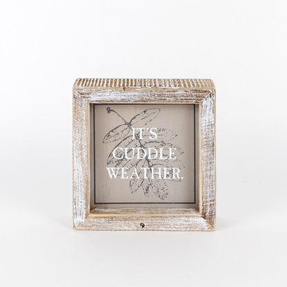 Double-Sided Fall Sign Hey Boo/It's Cuddle Weather Reversible Porch Decor