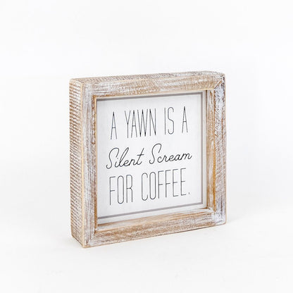 Cup Of Cheer Double Sided Coffee Bar Sign Holiday Winter Coffee Decor Red Mug Snowflake