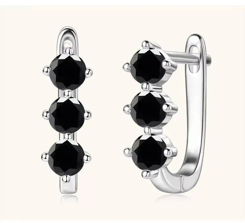 925 Sterling Silver Moissanite Hoop Earrings.1ct 6D For Women Valentine Gift