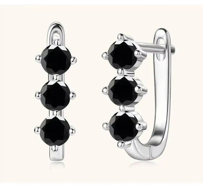 925 Sterling Silver Moissanite Hoop Earrings.1ct 6D For Women Valentine Gift