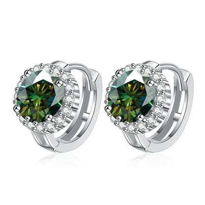925 Sterling Silver D Color Moissanite Stud Earrings For Women Wedding