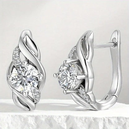 925 Sterling Silver 0.5ct Moissanite Stud Earrings For Couples Women Men