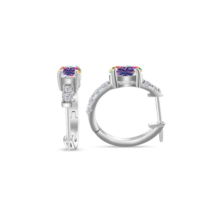 925 Sterling Silver Moissanite 1 Ct Oval Stud Earrings For Women GIA