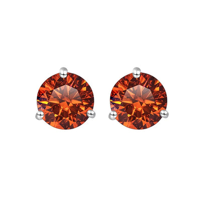 925 Sterling Silver Moissanite Stud Earrings 0.5CT 1CT Women Classic