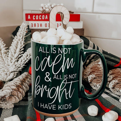 Christmas Ceramic Coffee Mug Double-Sided Snarky Holiday Gift Funny Santa Mug