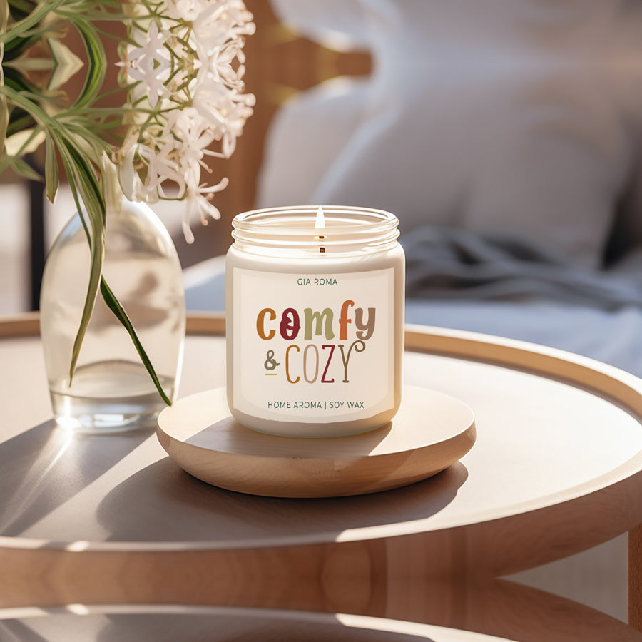 Pumpkin Spice Soy Candle 9oz Jar, Vanilla Whipped Cream Cinnamon