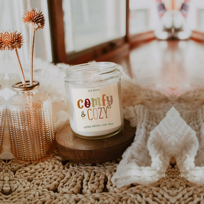 Pumpkin Spice Soy Candle 9oz Jar, Vanilla Whipped Cream Cinnamon