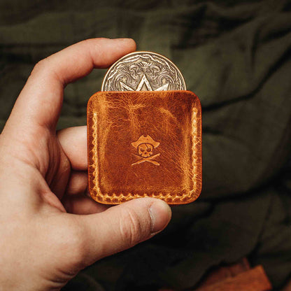 Pirate Goods Peso Pocket v3 Coin Holder – Leather Challenge Coin Case for EDC