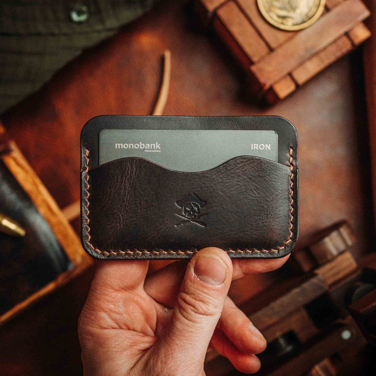 Pirate Goods Drunken Boatswain v2 Slim Wallet – Minimalist Leather EDC Card Holder