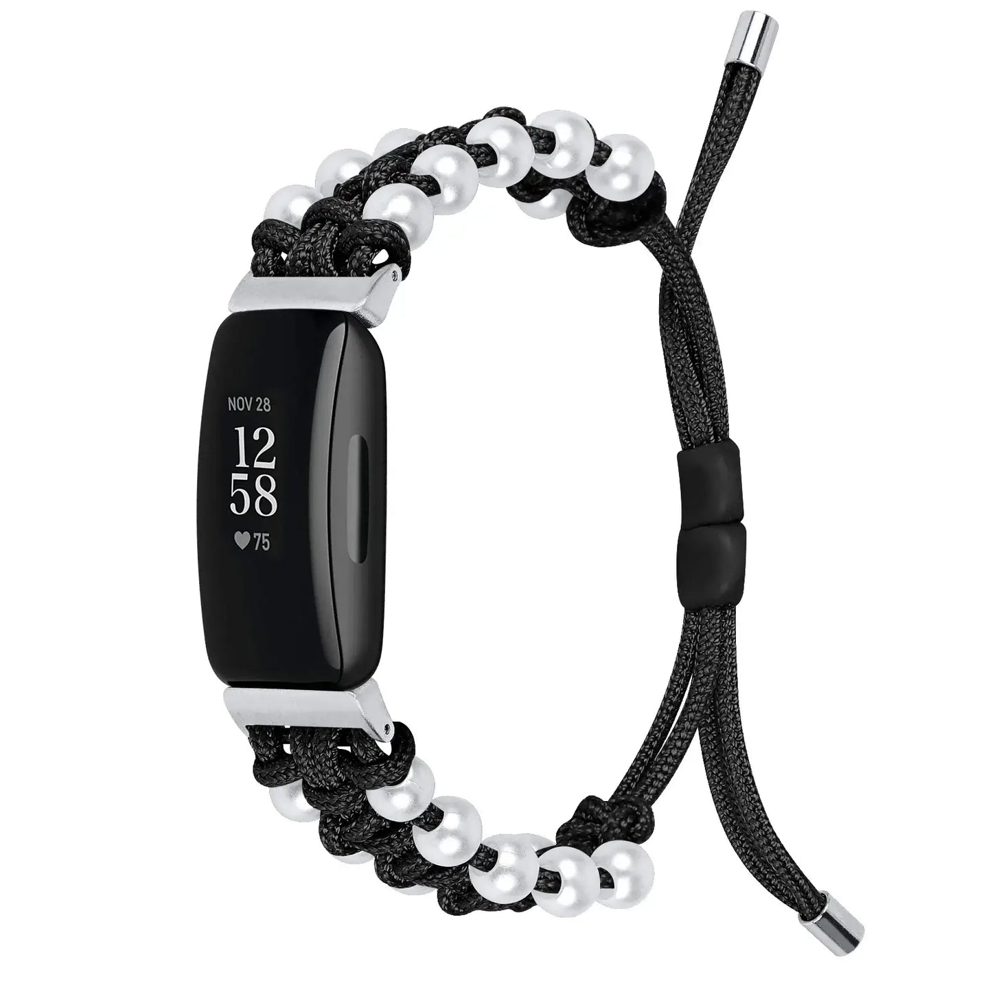 Fitbit Inspire 3, 2, 1, HR Braided Bead Band - Stylish Strap