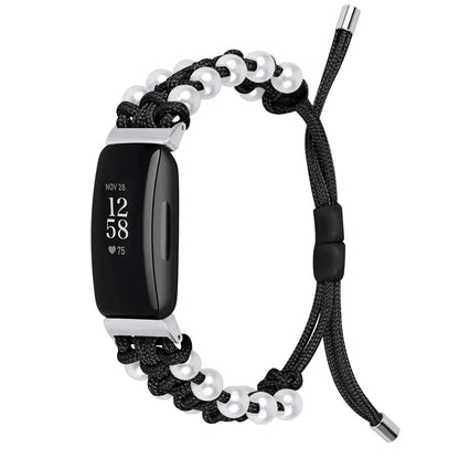 Fitbit Inspire 3, 2, 1, HR Braided Bead Band - Stylish Strap