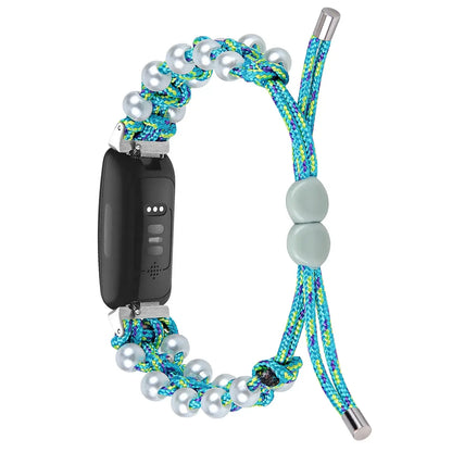 Fitbit Inspire 3, 2, 1, HR Braided Bead Band - Stylish Strap
