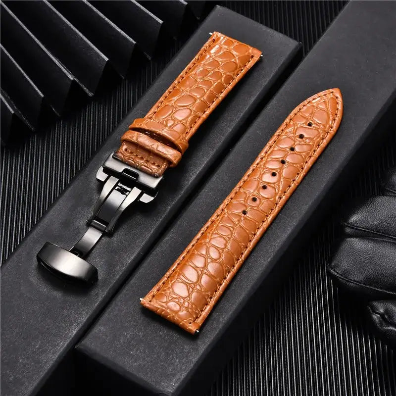 Ticwatch Crocodile Pattern Leather Band - Rugged and Durable