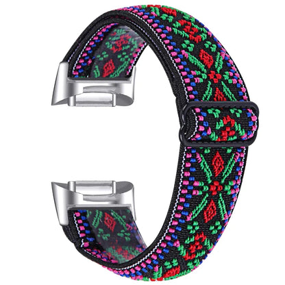 Fitbit Charge 6 5 Nylon Strap - Elastic Sport Fabric Design