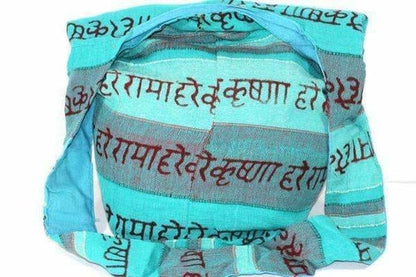 Hare Krishna Jhola Sling Bag 14 Inch Cotton Zip Pocket