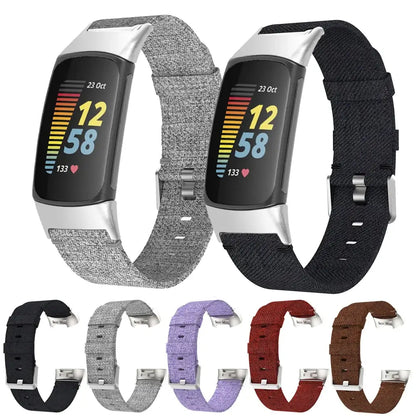 Fitbit Charge 5 6 Nylon Band - Durable Comfortable Strap