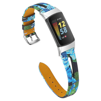 Fitbit Charge 5 6 Leather Band - Stylish Durable Accessory