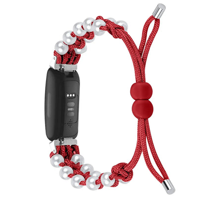 Fitbit Inspire 3, 2, 1, HR Braided Bead Band - Stylish Strap