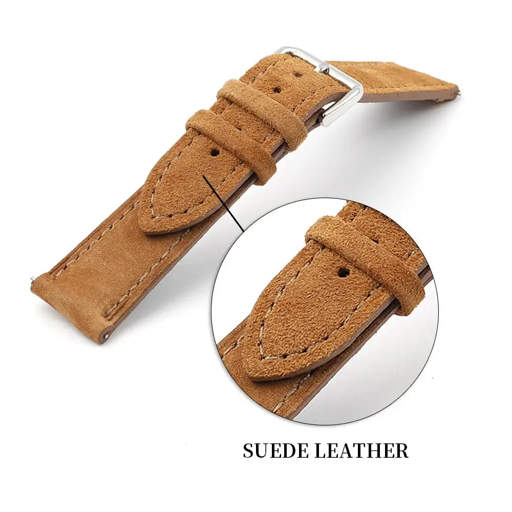 Samsung Galaxy Watch Suede Leather Strap - Stylish Comfort