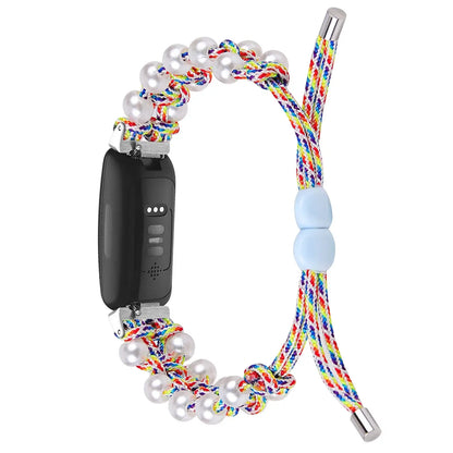 Fitbit Inspire 3, 2, 1, HR Braided Bead Band - Stylish Strap