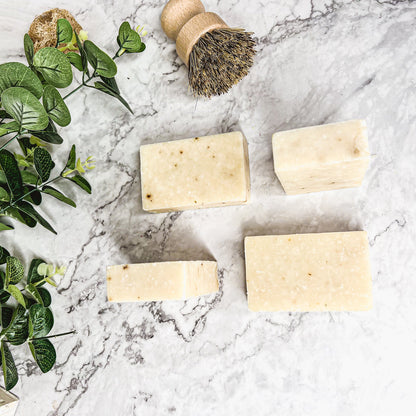 Spearmint Basil Body Scrub Sea Salt Oatmeal Exfoliant Refreshing Peppermint Leaves 8 Oz