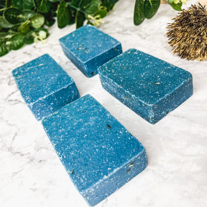 Blueberry Oatmeal Sea Salt Exfoliating Soap Bar With Ground Oats Gentle Blueberry Scent