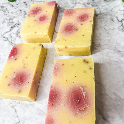 Honeysuckle Rose Petal Soap 4.5oz Organic Cold Pressed Handmade Fragrance