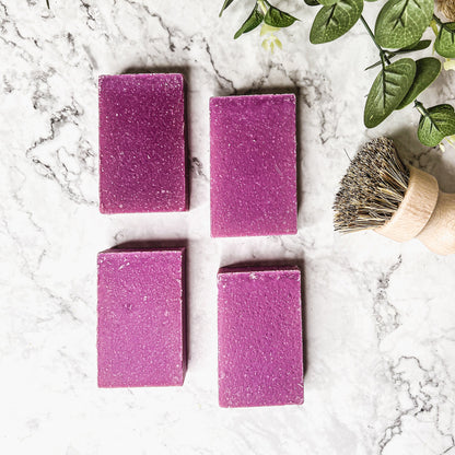 Patchouli Raspberry Soap Bar 4.5oz Exfoliating Sea Salt Natural Fragrance