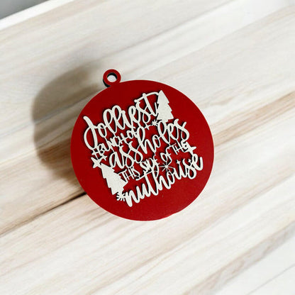 Imperfect Jolliest Handcrafted Wooden 3D Christmas Ornament Set Limited Edition Tree Decor