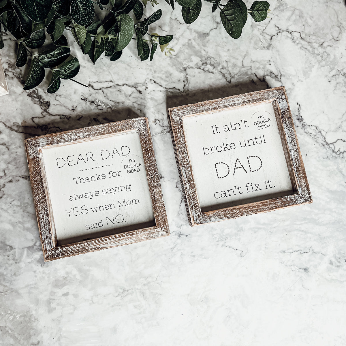 Dad Said Yes Double Sided 6 Inch Wooden Framed Sign Wedding Proposal Photo Prop Keepsake