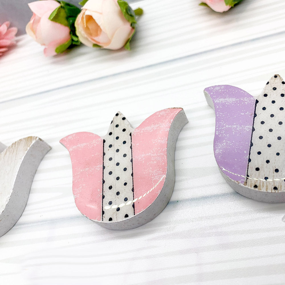 Handmade Wooden Magnetic Spring Magnets Set Of 3 Easter Egg Decorative Fridge Magnets