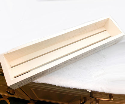 Gather Wooden Tray Long Box Centerpiece 20x12 Rustic Handmade Planter Decorative Storage